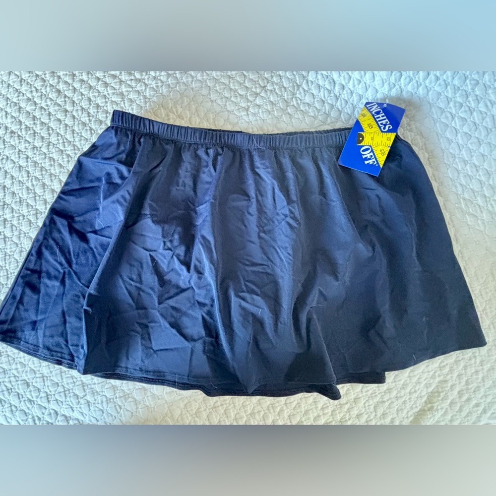 NWT Inches-Off Blue Swim Skirt